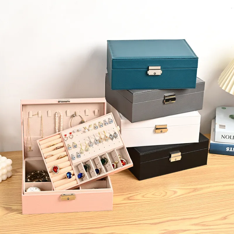 Simple And Advanced Double-Layer Large-Capacity Jewelry Packaging Box