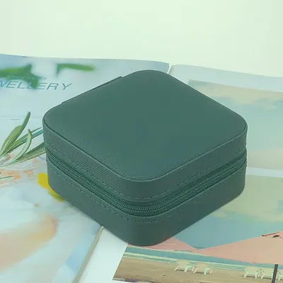 Fashion Portable Travel Jewelry Box 10X10X5Cm Composite Material