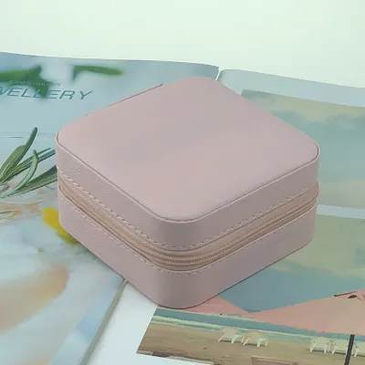 Fashion Portable Travel Jewelry Box 10X10X5Cm Composite Material