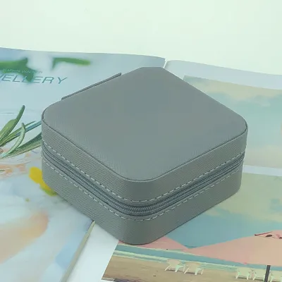 Fashion Portable Travel Jewelry Box 10X10X5Cm Composite Material