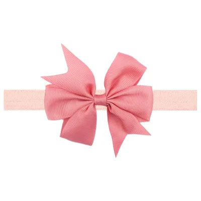 Children Kids Baby Fashion Girls Solid Color Ribbon Bowknot Headband