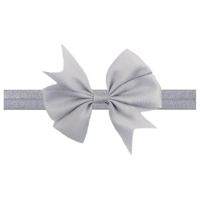 Children Kids Baby Fashion Girls Solid Color Ribbon Bowknot Headband