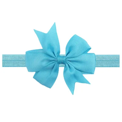 Children Kids Baby Fashion Girls Solid Color Ribbon Bowknot Headband