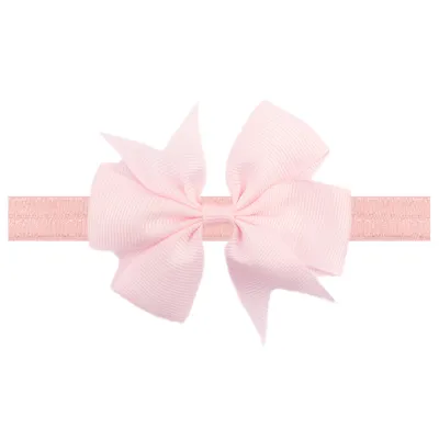 Children Kids Baby Fashion Girls Solid Color Ribbon Bowknot Headband