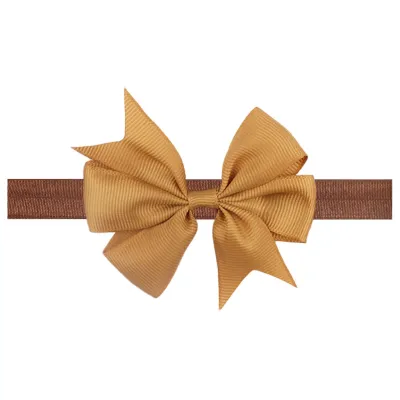 Children Kids Baby Fashion Girls Solid Color Ribbon Bowknot Headband