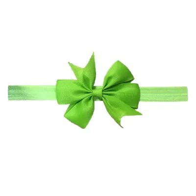 Children Kids Baby Fashion Girls Solid Color Ribbon Bowknot Headband