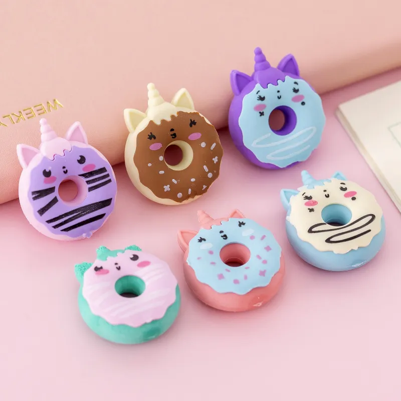 Creative Donut Unicorn Shape Student Stationery Eraser TPR
