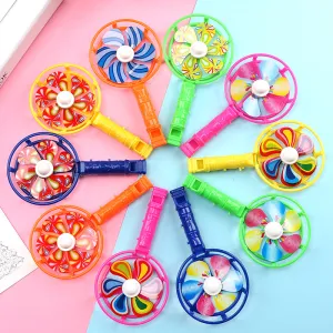 Children Kids Baby Fashion Multicolor Windmill Whistle Toy with Whistle Sound Plastic Toy for Toddlers