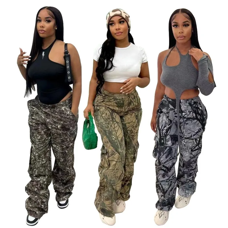 Fashion Women Military Camo Cargo Pants Hip Hop Dance Camouflage Trousers  Femme Jean Trousers Street Wear - China Pants and Casual Pants price