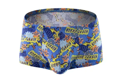 Men's Fashion Print Breathable Sexy Low Waist Boxer Underwear