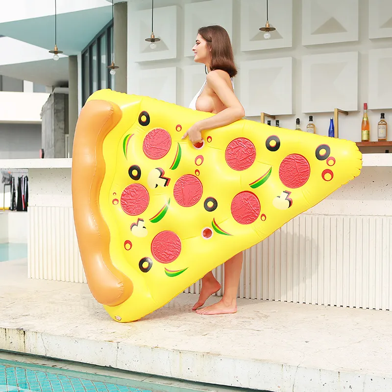 Pizza Design Summer Vacation Floating Row Water Floating Bed Adult Inflatable Lounge Swimming Ring