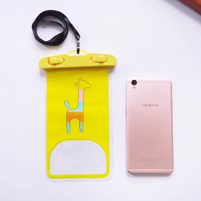 Cartoon Drifting Swimming Waterproof Phone Bag for Women Swimwear Accessories