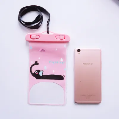 Cartoon Drifting Swimming Waterproof Phone Bag for Women Swimwear Accessories