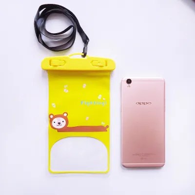 Cartoon Drifting Swimming Waterproof Phone Bag for Women Swimwear Accessories