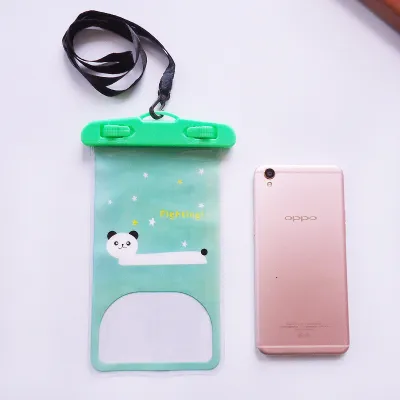 Cartoon Drifting Swimming Waterproof Phone Bag for Women Swimwear Accessories
