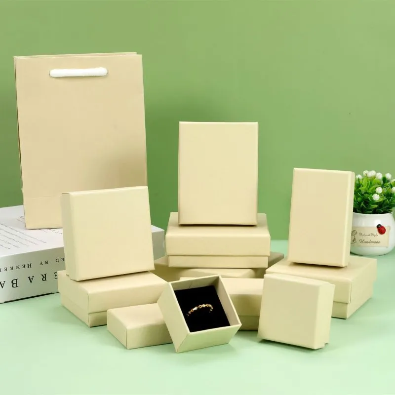 Women's Simple Bracelet Ring Brooch Packaging Box Paper Cardboard
