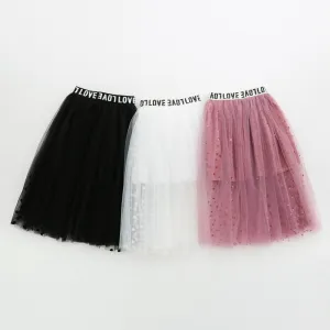 Children Kids Baby Girls Fashion Mesh Tutu Skirt with Polka Dot