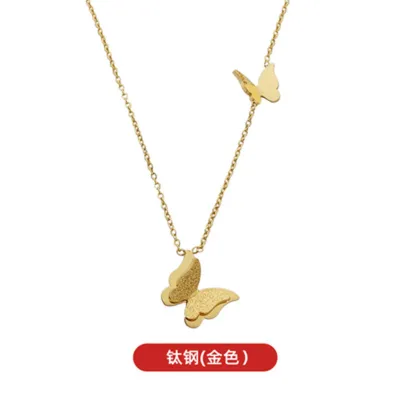 Women's Fashion Titanium Steel Butterfly Necklace