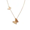 A【825】Double Butterfly Rose Gold