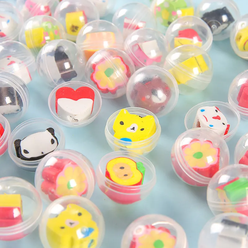Creative Transparent Doll Gashapon Eraser Kids Toys