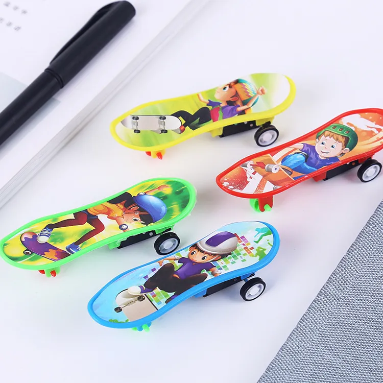 Children's Cartoon Plastic Pull Back Car Scooter Engineering Vehicle Model