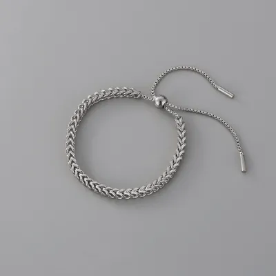 Women'S Fashion Titanium Steel Geometric Link Bracelet