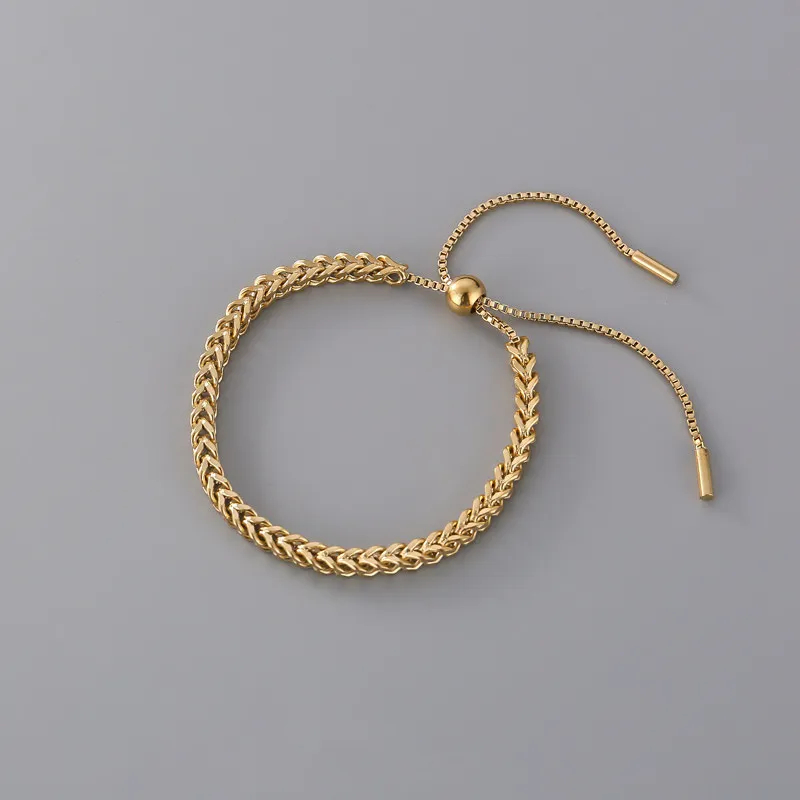 Women'S Fashion Titanium Steel Geometric Link Bracelet