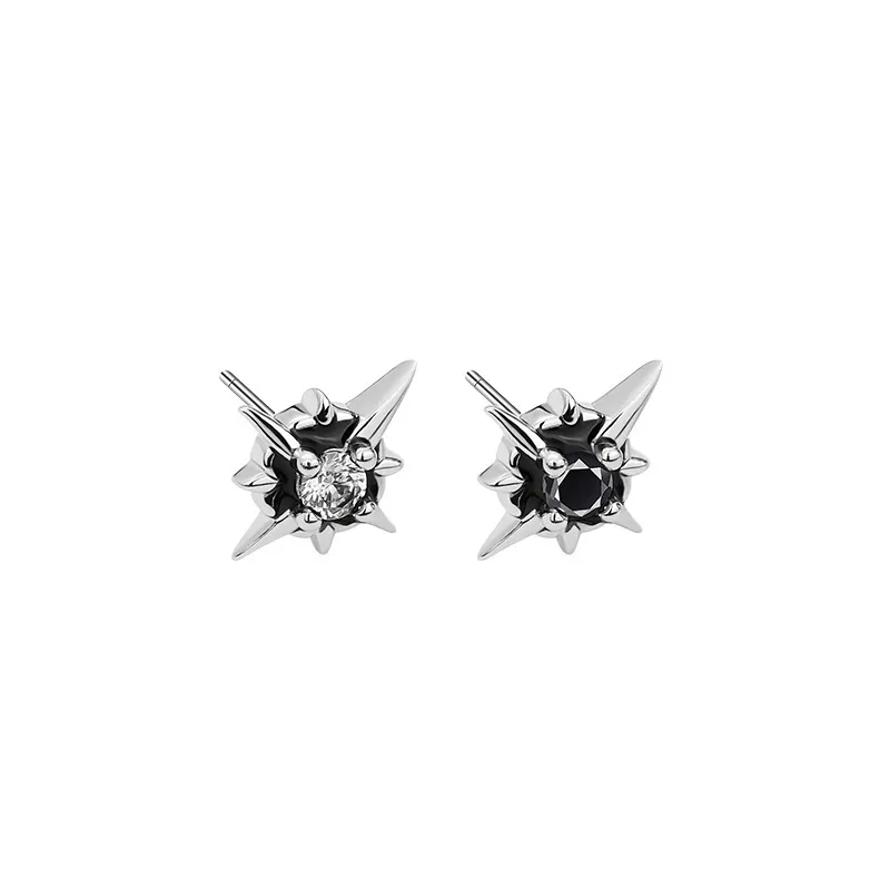 Women's Fashion Simple Sterling Silver Polaris Star Earrings