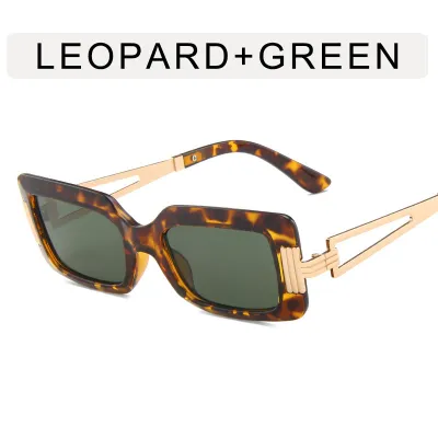 Men Women Fashion Retro Square Metal Hollow Sunglasses UV Protection