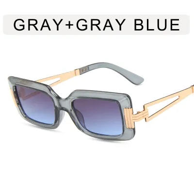 Men Women Fashion Retro Square Metal Hollow Sunglasses UV Protection