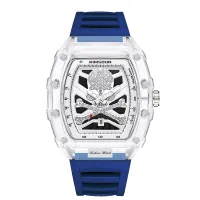 Transparent White Surface - Blue