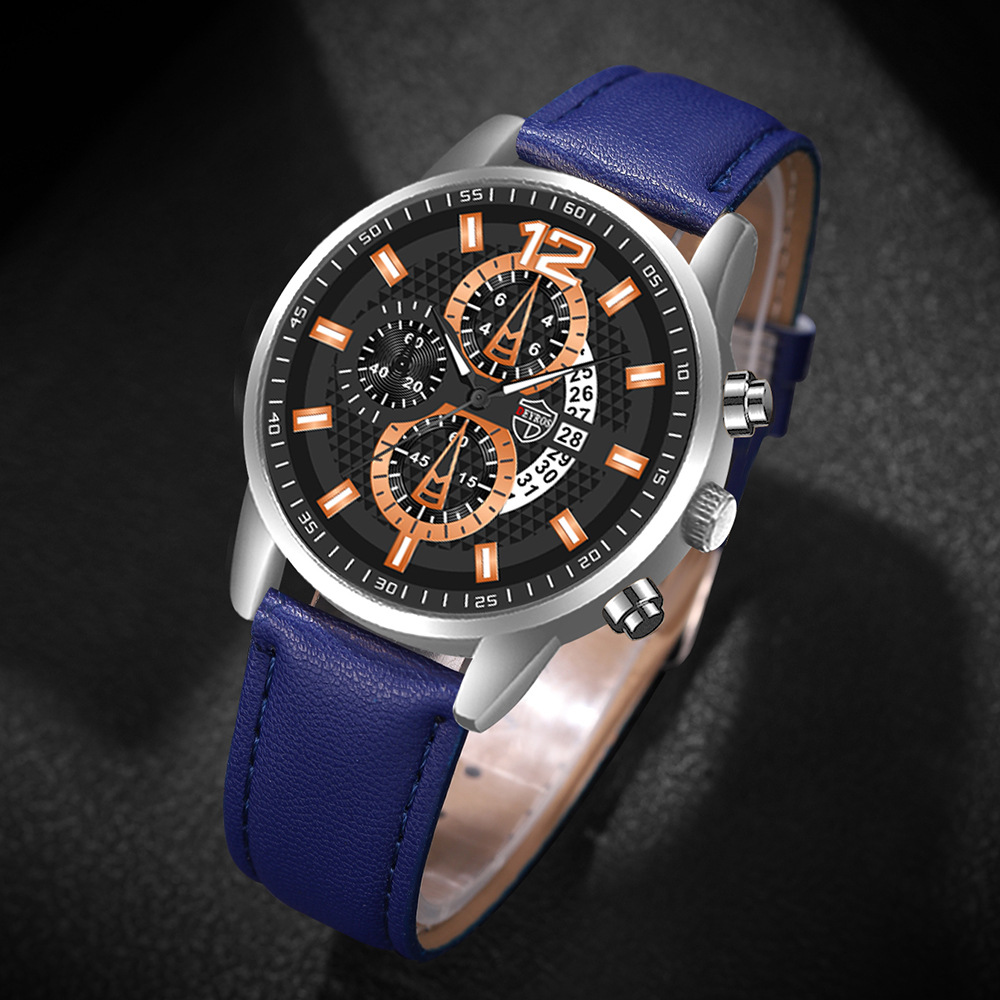 Wholesale Men'S Casual Fashion Round Dial Calendar Luminous