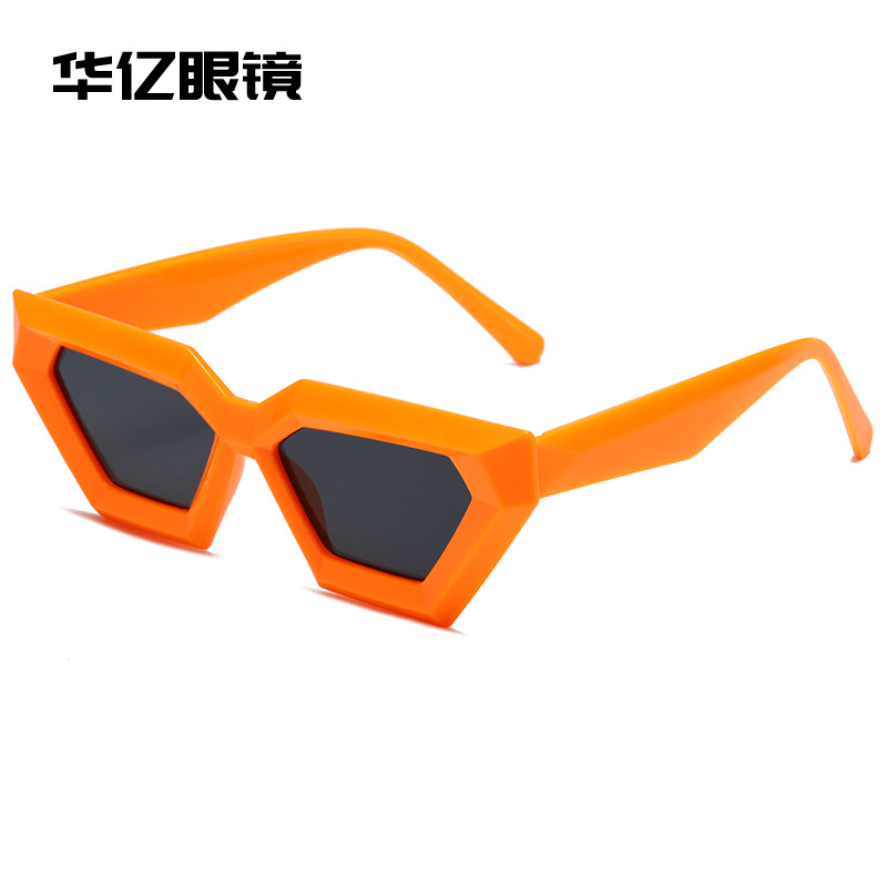 Wholesale Men'S And Women'S Fashion Casual Personality Polygon Thick Frame  Full Frame Sunglasses