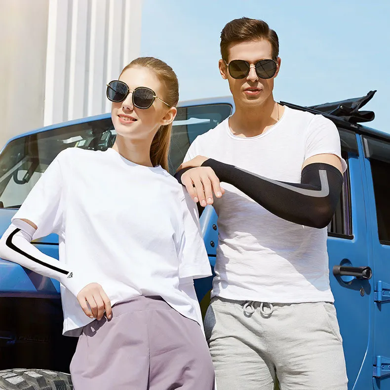 Summer Men's And Women's Fashion Casual Outdoor Ice Silk Sleeves