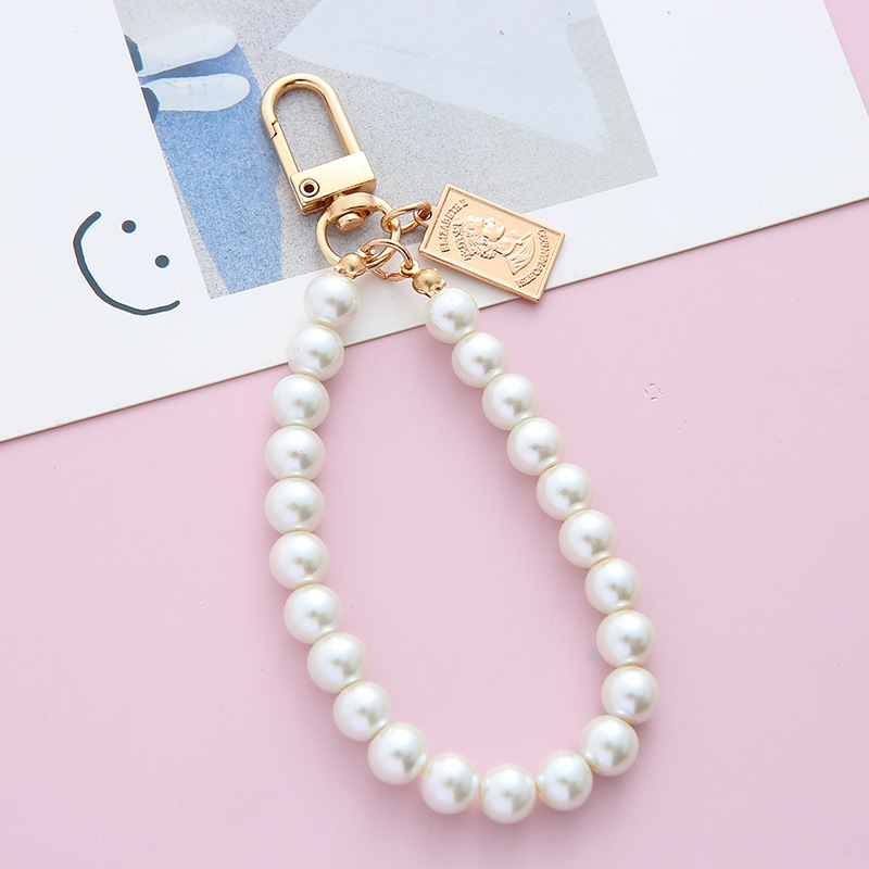 【HALEINE】 25SS/LLIC & WHITE PEARL LAYER KEYCHAIN Chan Luu Daphne Beaded Necklace in White Mix - Bliss Boutiques