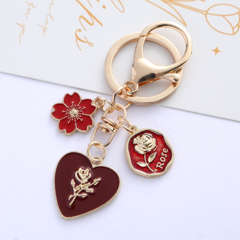 Wholesale Women Fashion Vintage Rose Heart Cherry Blossom