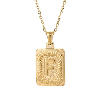 Men'S Fashion Stainless Steel Alphabet Pendant Necklace