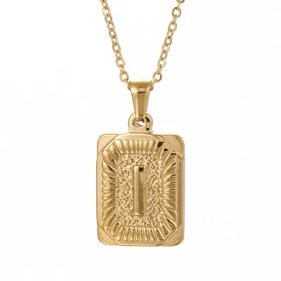 Men'S Fashion Stainless Steel Alphabet Pendant Necklace