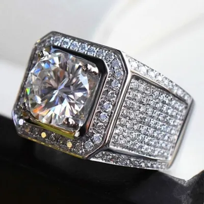 Men'S Fashion Geometric Unisex Diamond Ring