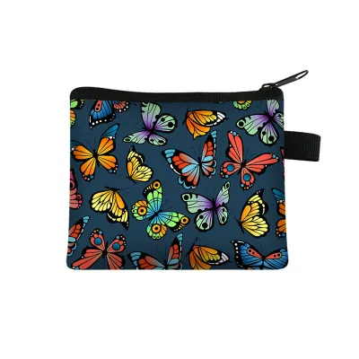 Children Cartoon Butterfly Print Coin Purse for Boys and Girls