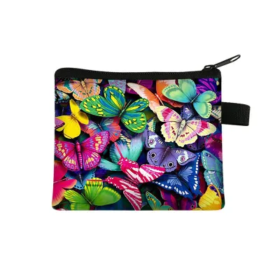 Children Cartoon Butterfly Print Coin Purse for Boys and Girls