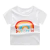 DX Short Sleeve T White Rainbow