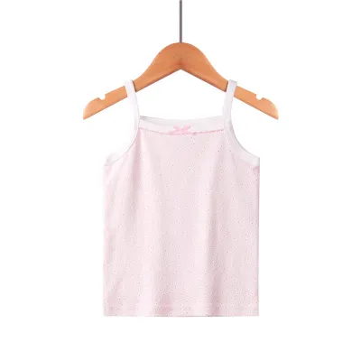 Children Kids Baby Fashion Unisex Casual Basics Sleeveless Cartoon Print Cotton Camisole Top