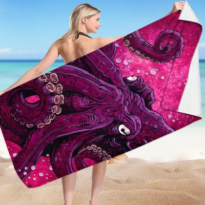Fashion Sea Animal Microfiber Beach Towel for Women