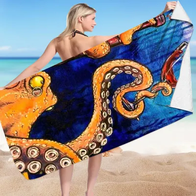 Fashion Sea Animal Microfiber Beach Towel for Women