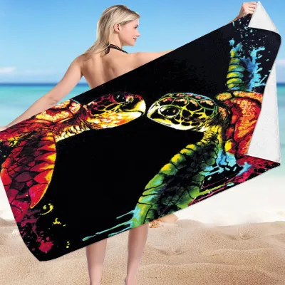 Fashion Sea Animal Microfiber Beach Towel for Women