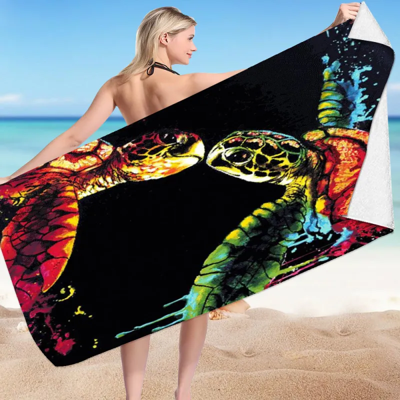 Fashion Sea Animal Microfiber Beach Towel for Women