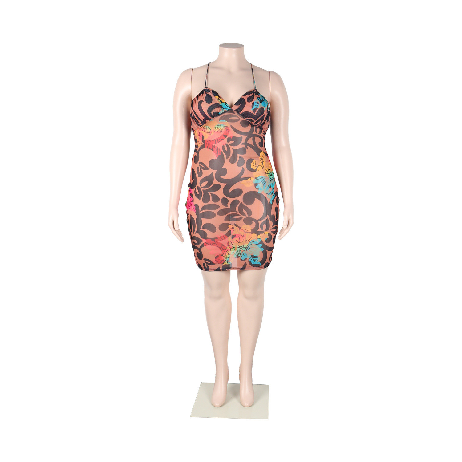 Wholesale Women Fashion Sexy Slim Print Cross Shoulder Strap