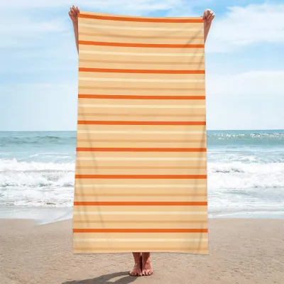 Double Terry Cloth Swimming Sunscreen Shawl Summer Simple Printed Beach Towel