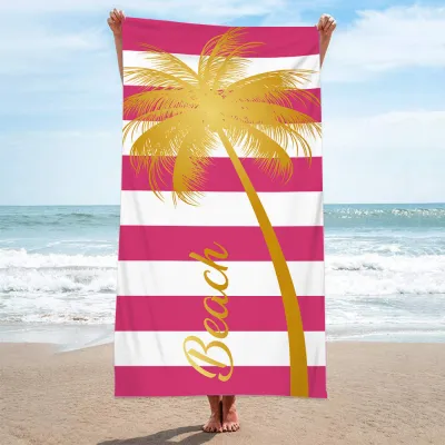 Simple Fashion Rectangular Letter "Summer" Digital Printing Beach Towel - Superfine Fiber